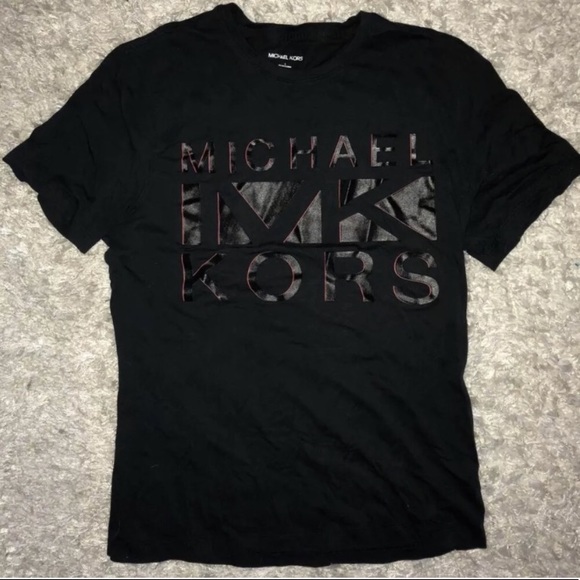 Michael Kors Other - MICHAEL KORS Black Spell Out Logo T-shirt Sz Large